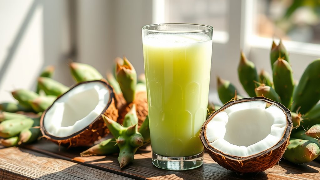 hydrating cactus coconut smoothie