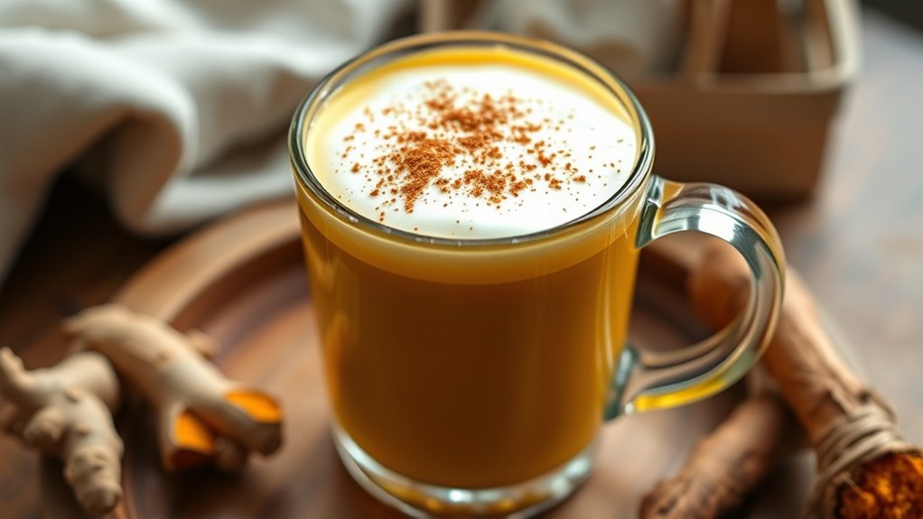 turmeric ginger oat latte