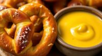 vegan pretzels with mustard