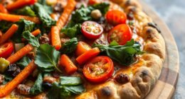 vegan sourdough veggie pizza