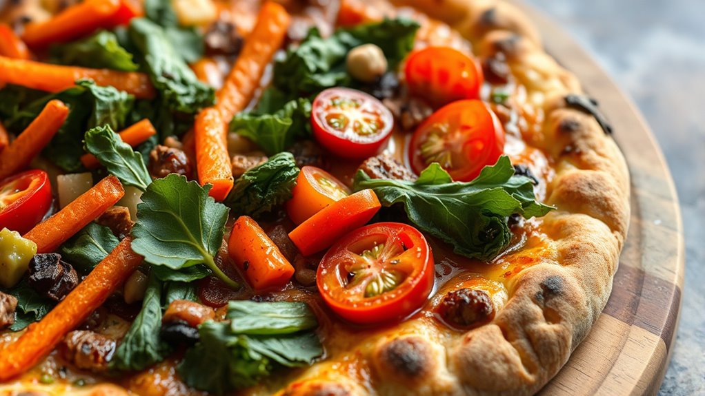 vegan sourdough veggie pizza