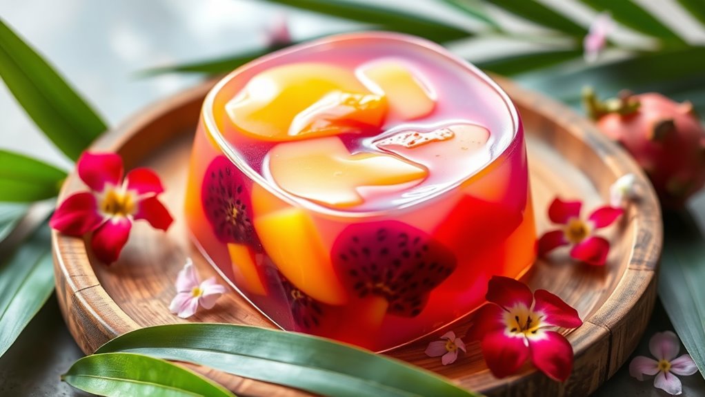 vegan tropical fruit jelly