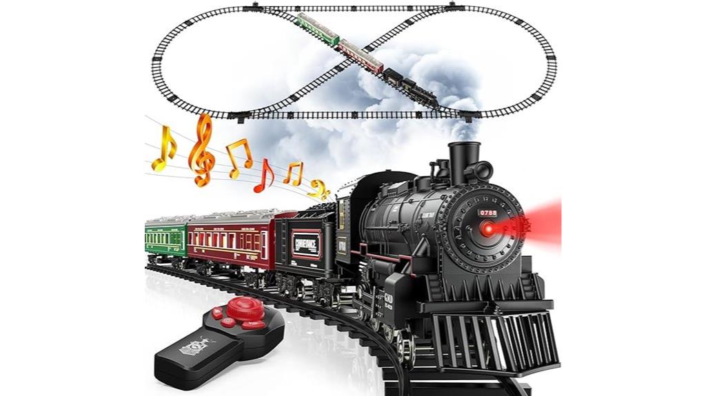 interactive glowing train set