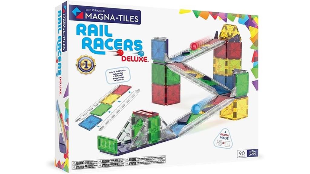 magnetic rail track set