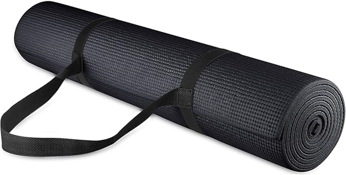 non slip yoga mat with strap