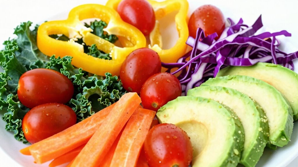 colorful nutrient rich vegan plate