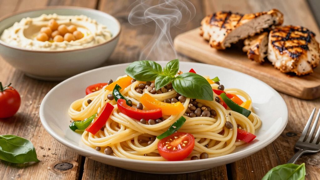 diverse high protein pasta options