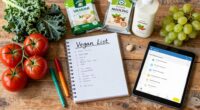 efficient vegan shopping list