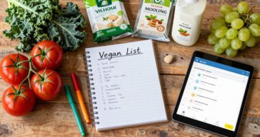 efficient vegan shopping list