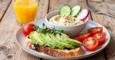 healthy plant based morning