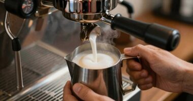 oat milk latte technique