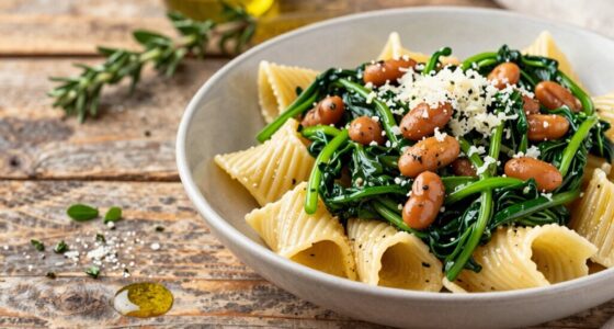 pasta with beans and greens