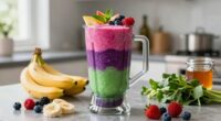 preparing healthy morning smoothies