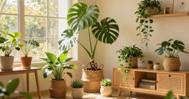 thoughtfully curated plant decor