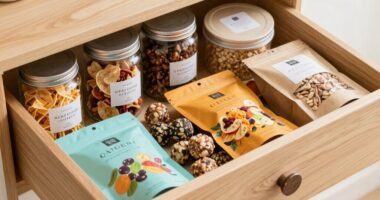 vegan snack drawer organization
