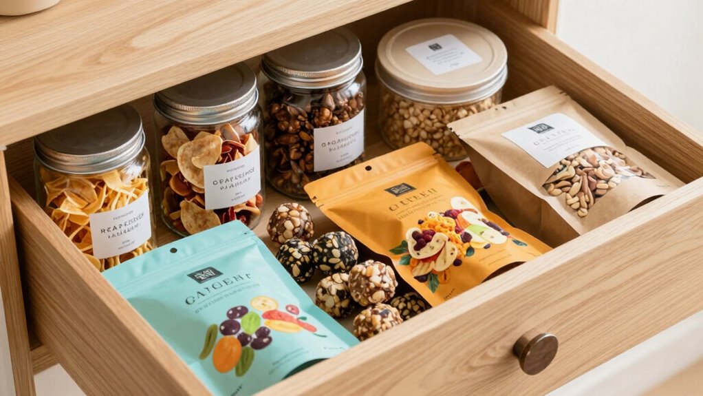 vegan snack drawer organization