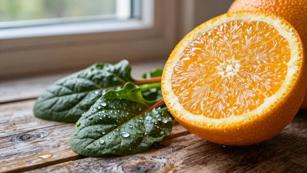 vitamin c enhances plant iron absorption