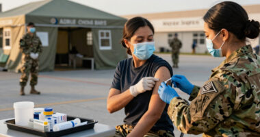 Military requiring flu vaccines for recruits as Air Force base deals with outbreak
